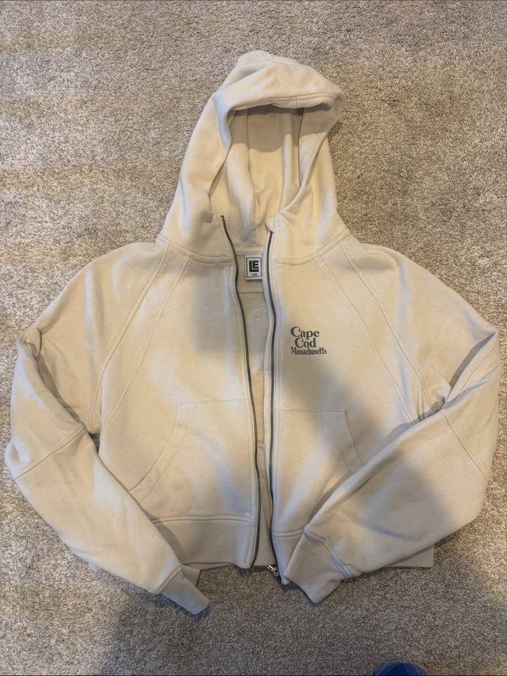 Cape Cod Massachusetts Cream Zip-Up